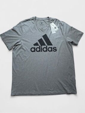 Adidas Men's Gray Crew Neck T-Shirt